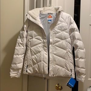 Columbia Omni-Heat White Down Jacket Medium